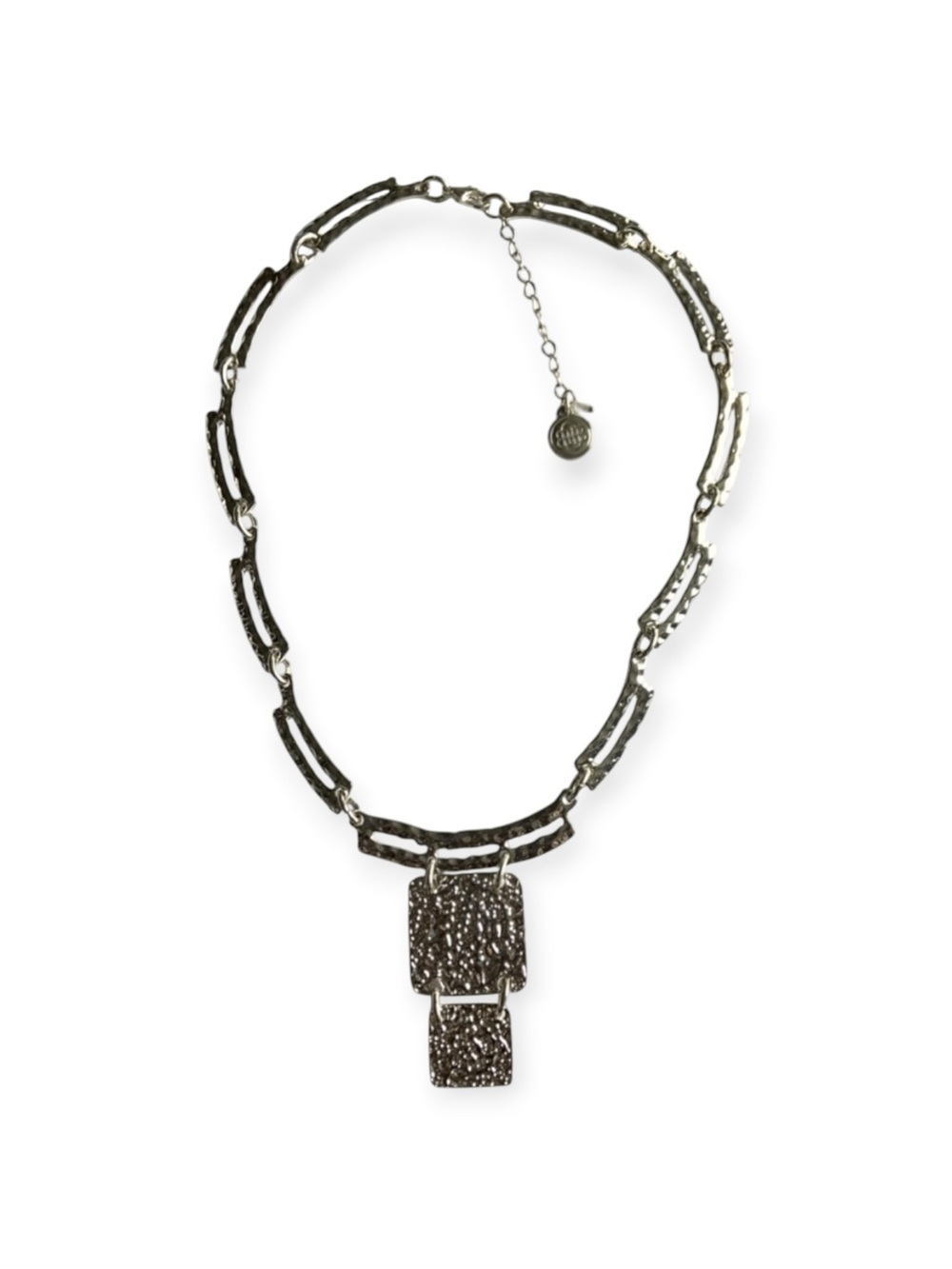 Dana Buchman silver textured necklace
